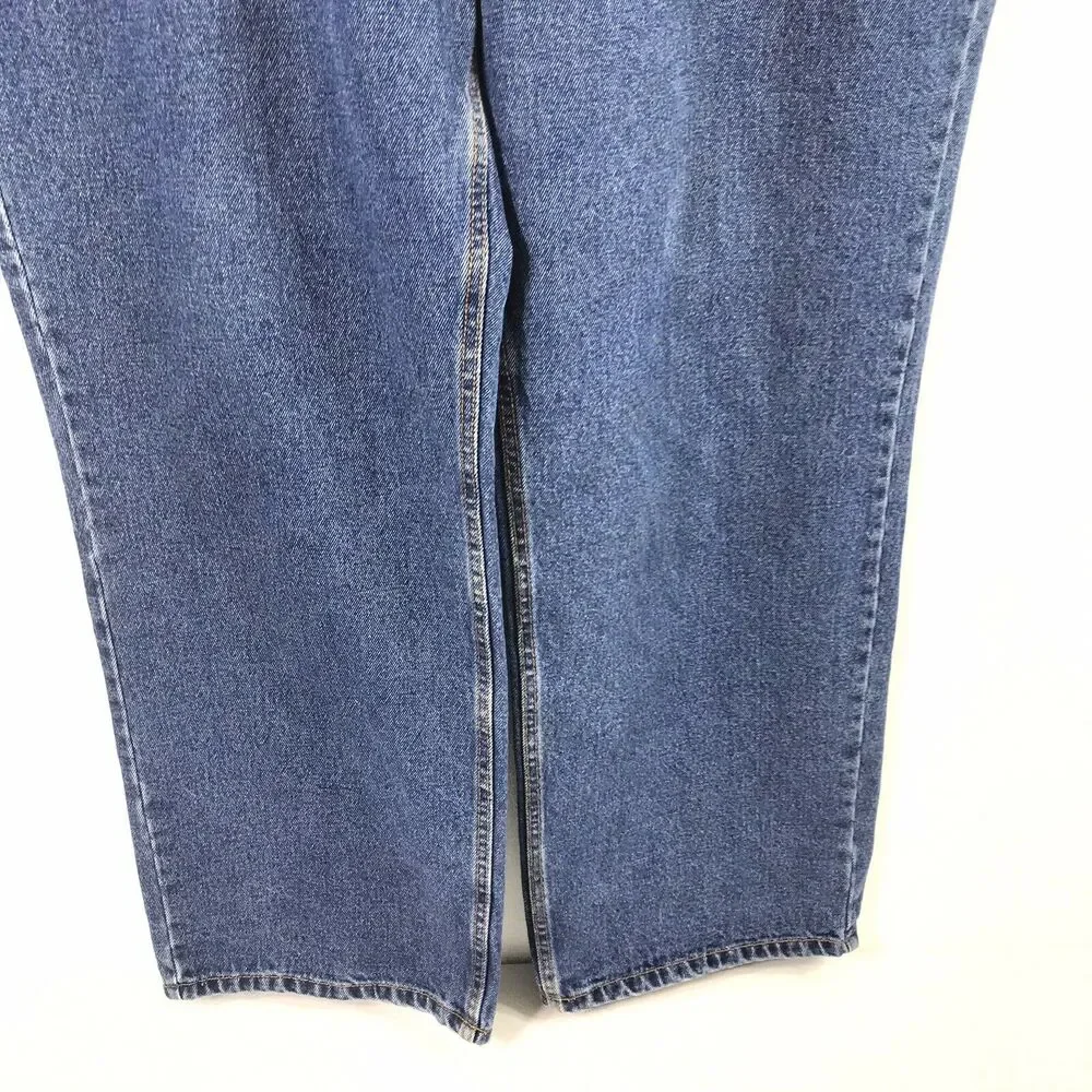 Schmidt Jeans Mens 44 x 33 Straight ‎ Medium Wash Denim Workwear